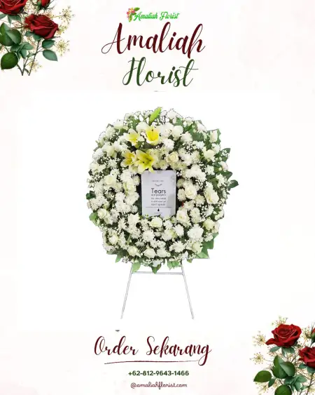 Krans Bunga Duka Kuningan